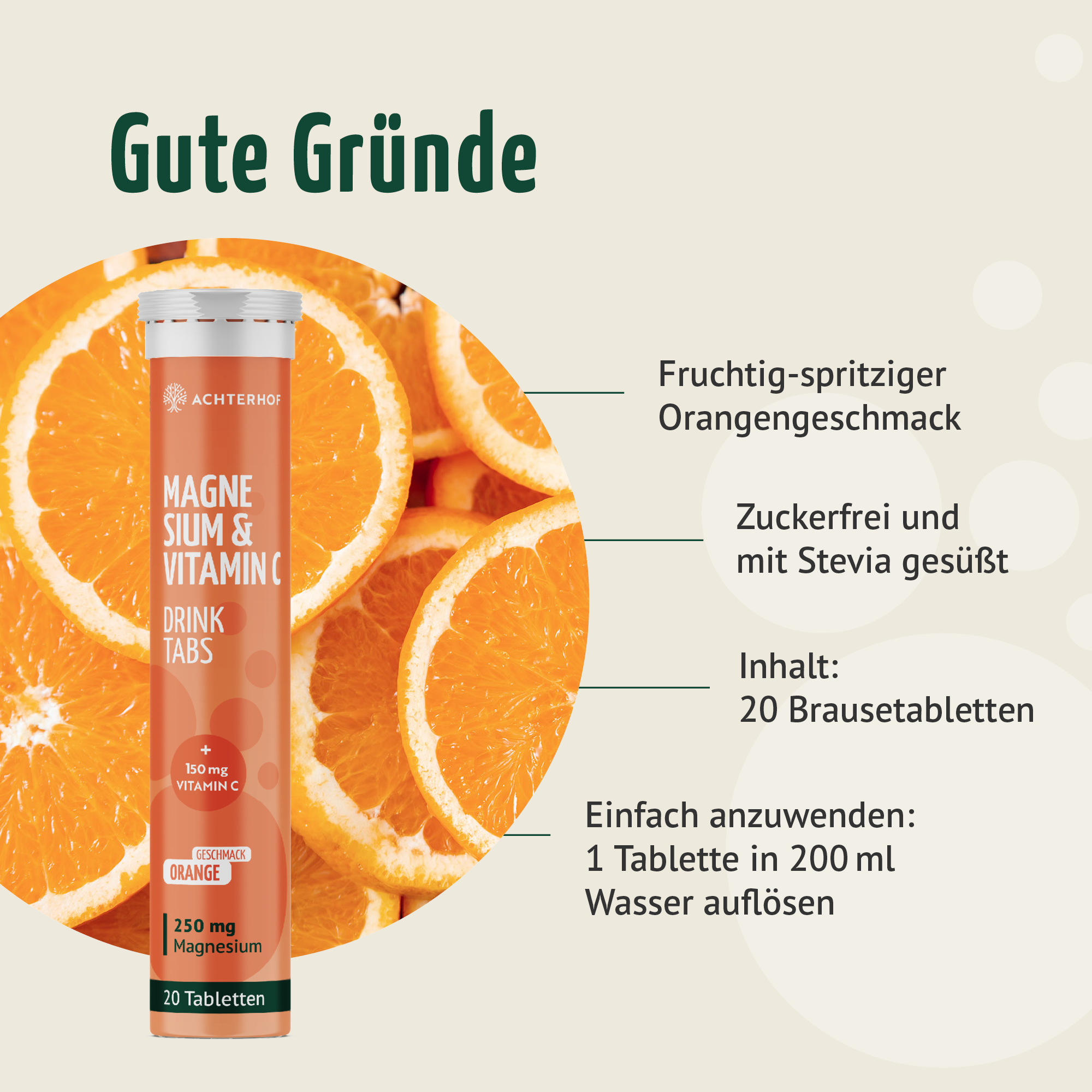 Magnesium & Vitamin C Drink Tabs (20 Tabletten)