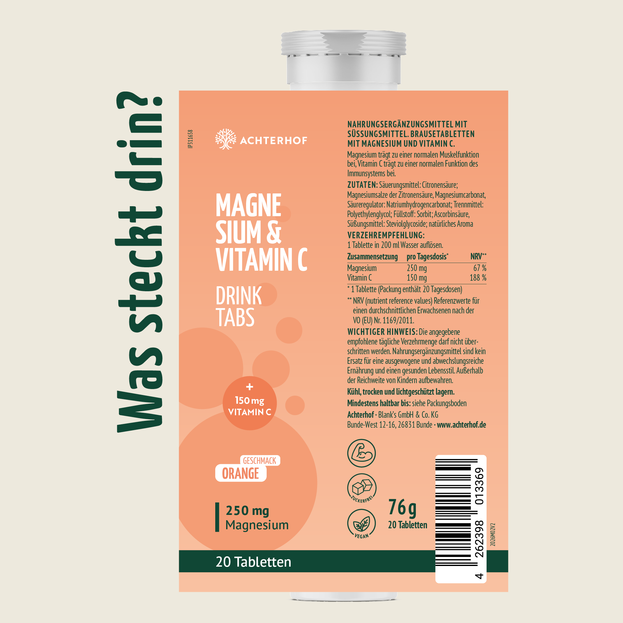 Magnesium & Vitamin C Drink Tabs (20 Tabletten)