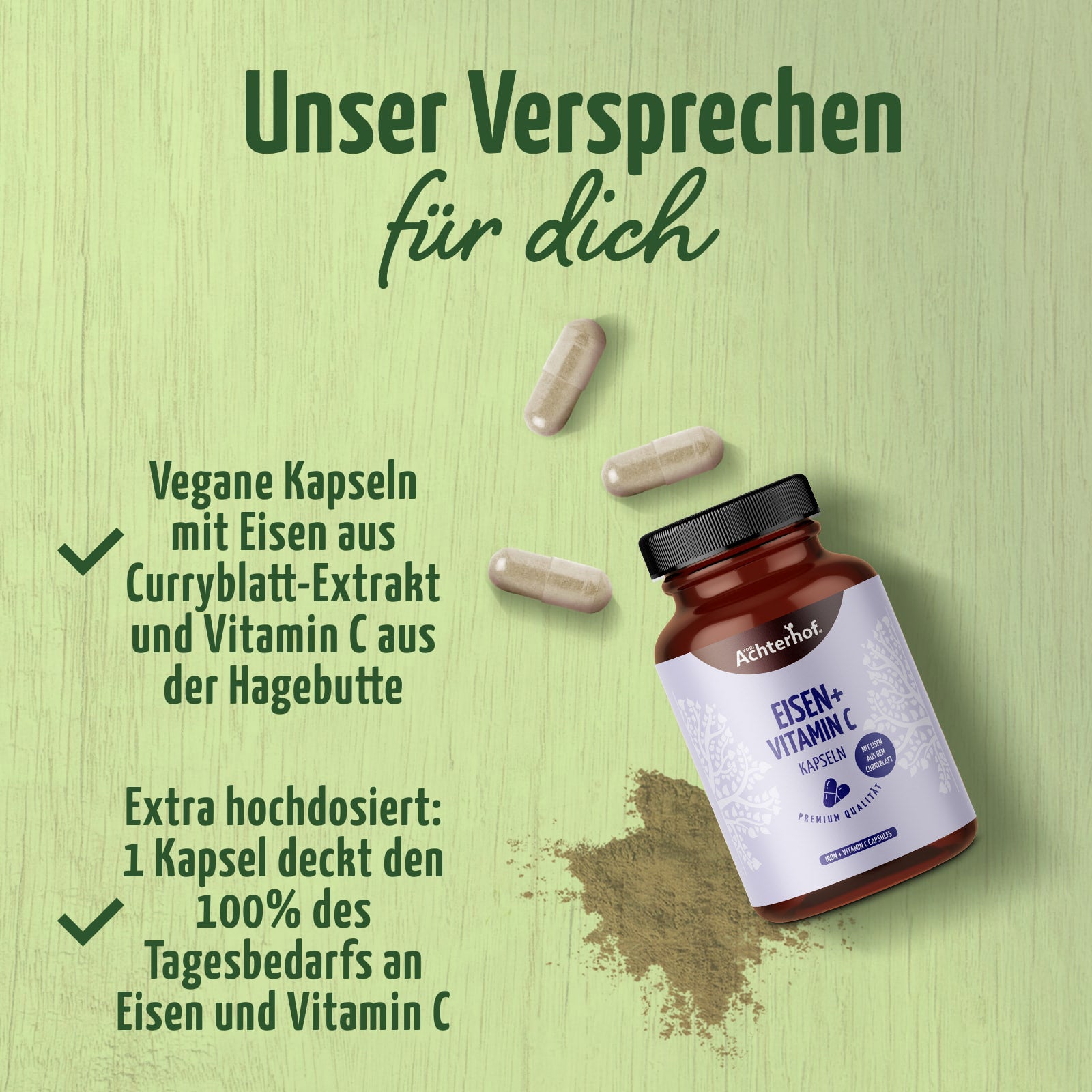 Eisen + Vitamin C (180 Kapseln)