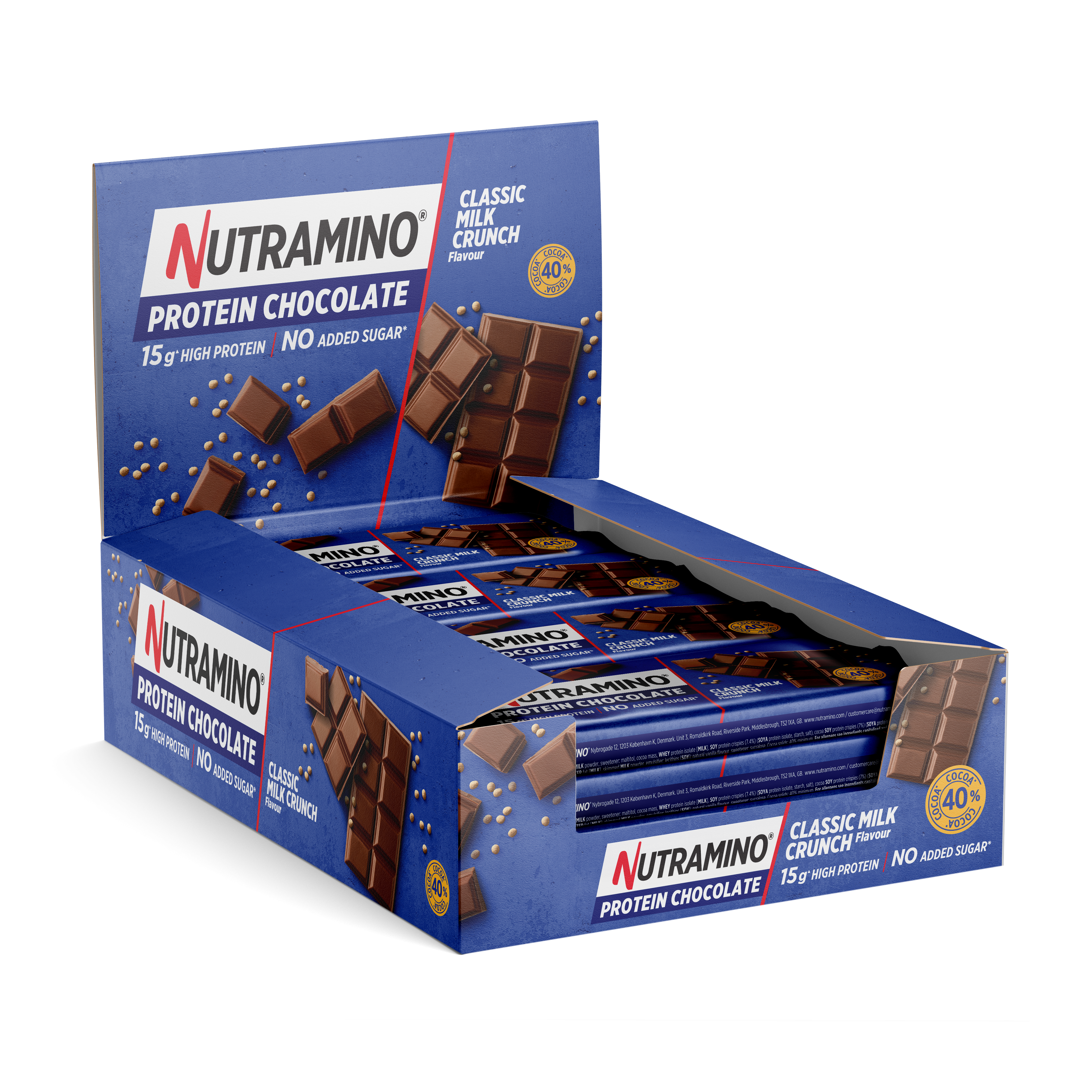 Nutramino Protein Chocolate - 16x50g - Chocolate Classic Milk Crunch