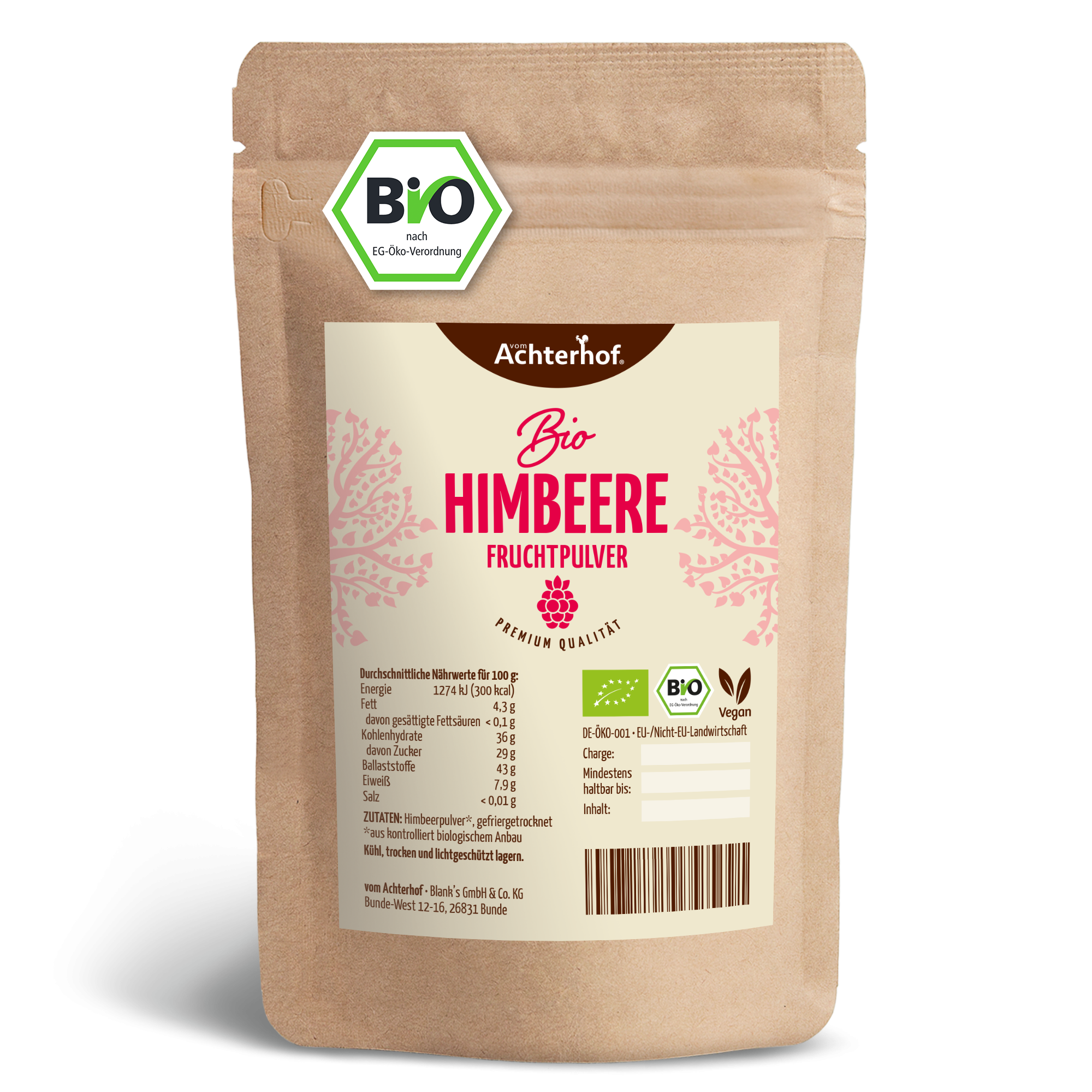 Bio Himbeere Fruchtpulver (250g)