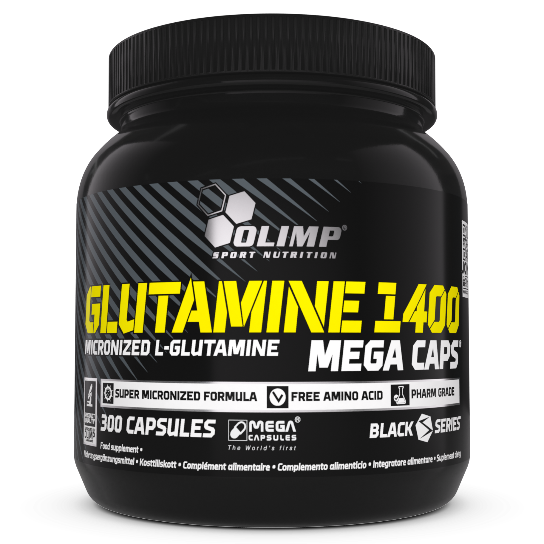 Glutamine Mega Caps 1400 (300 Kapseln)
