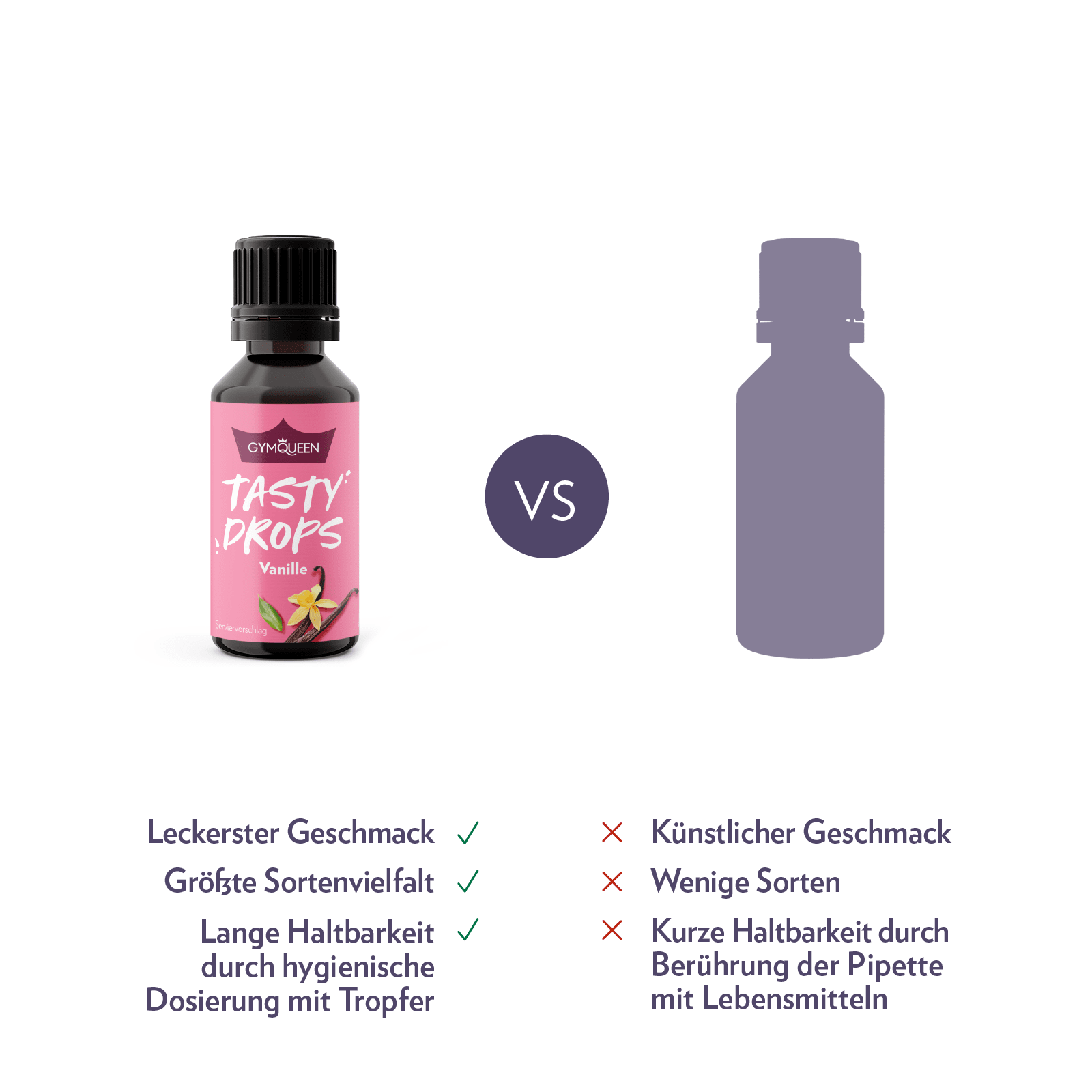 GymQueen Tasty Drops Dreierpack (3x30ml)