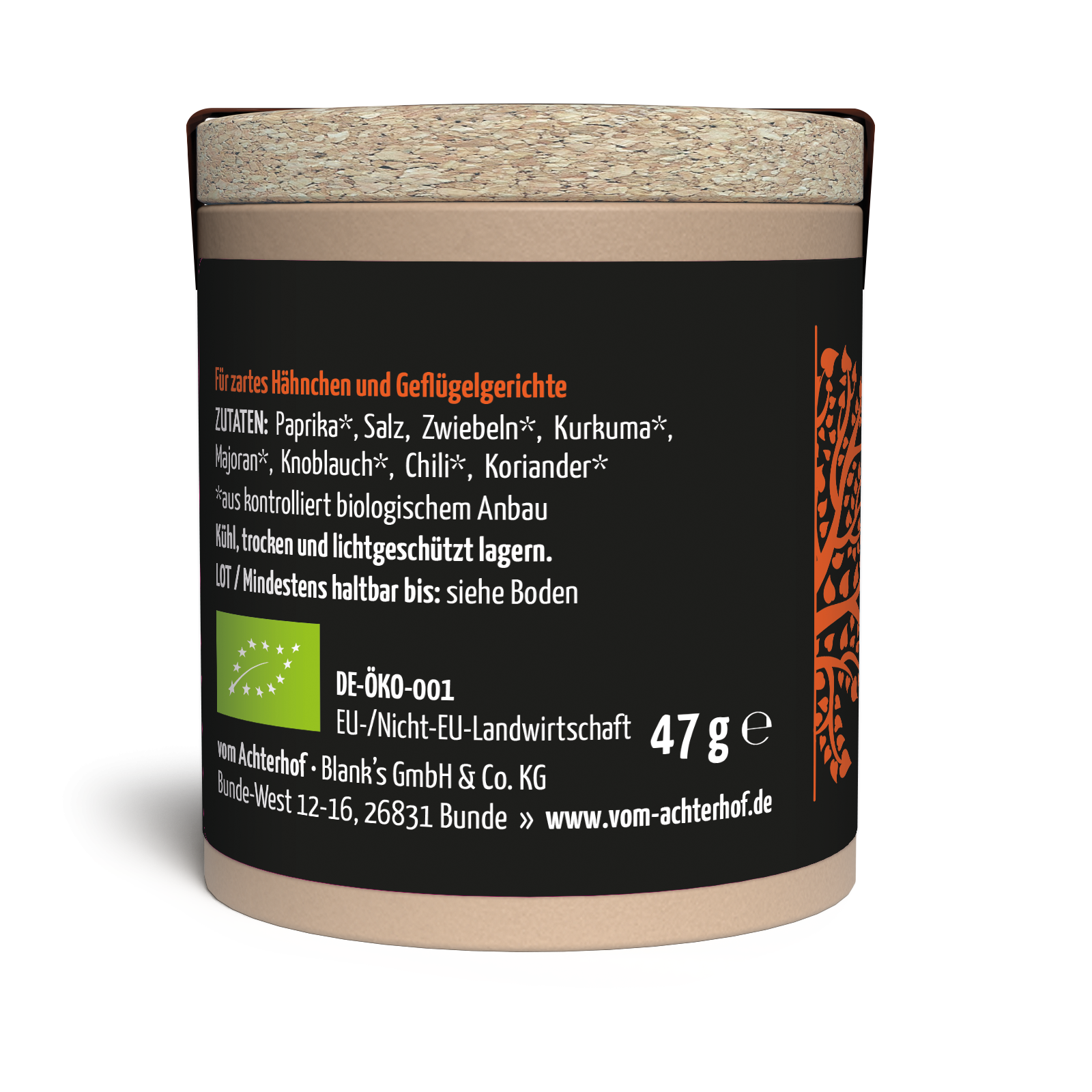Hähnchen Rub Gewürzzubereitung Bio (47g)