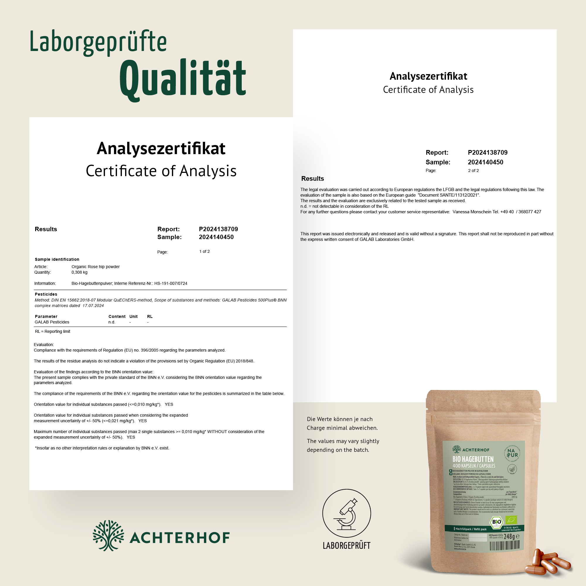 Hagebutten Kapseln Bio Nachfüllpack (400 Kapseln)