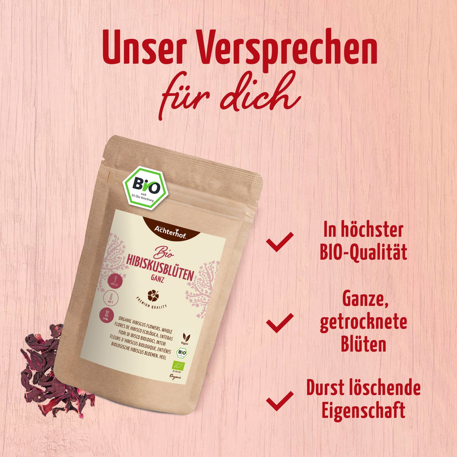 Hibiskusblüten ganz Bio (250g)