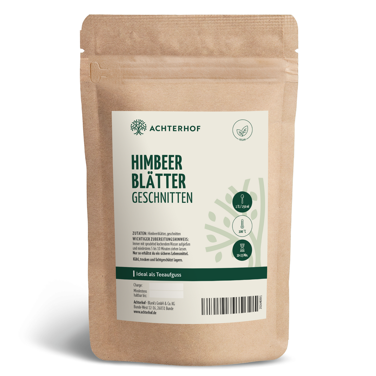 Himbeerblätter geschnitten (250g)