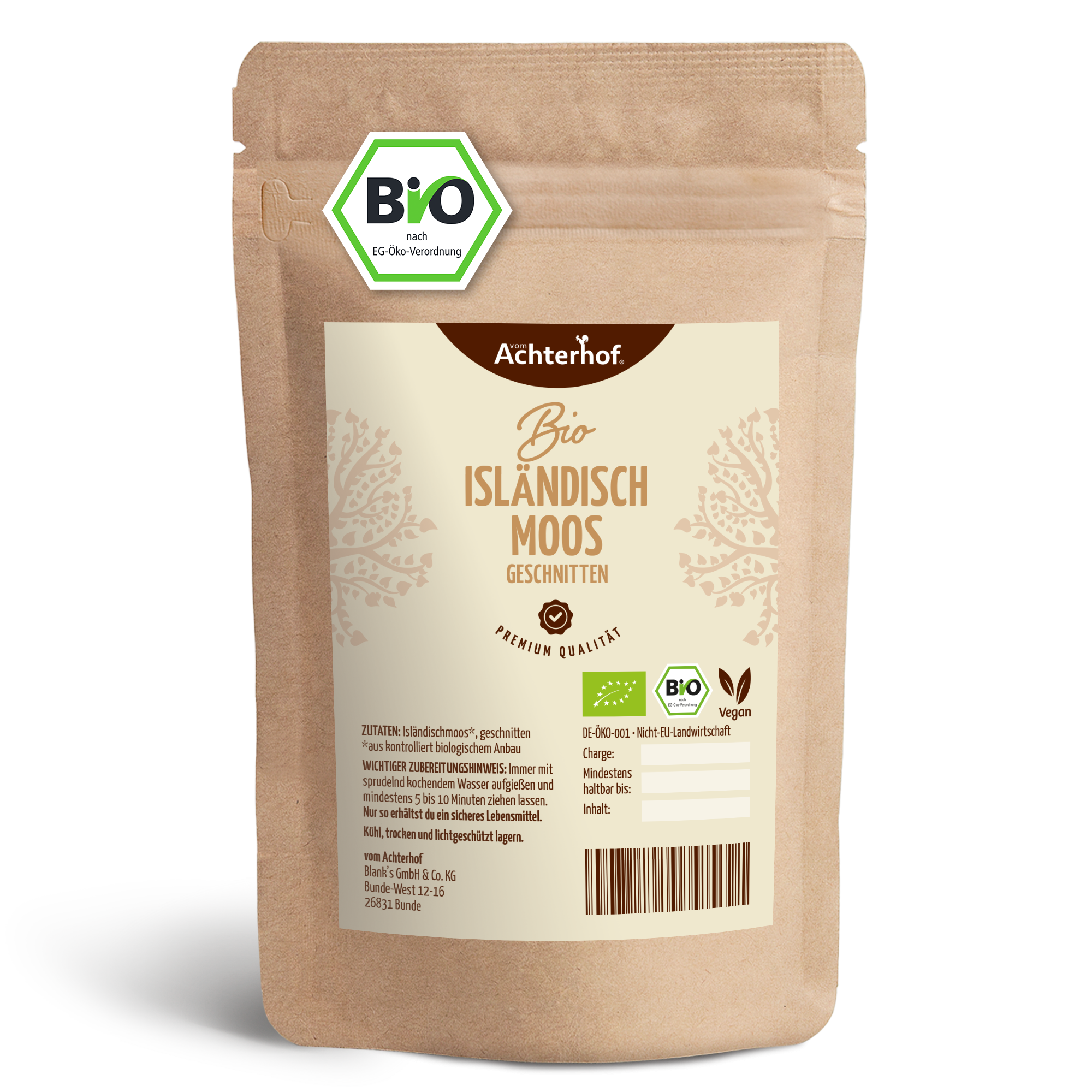 Isländisch Moos geschnitten Bio (250g)