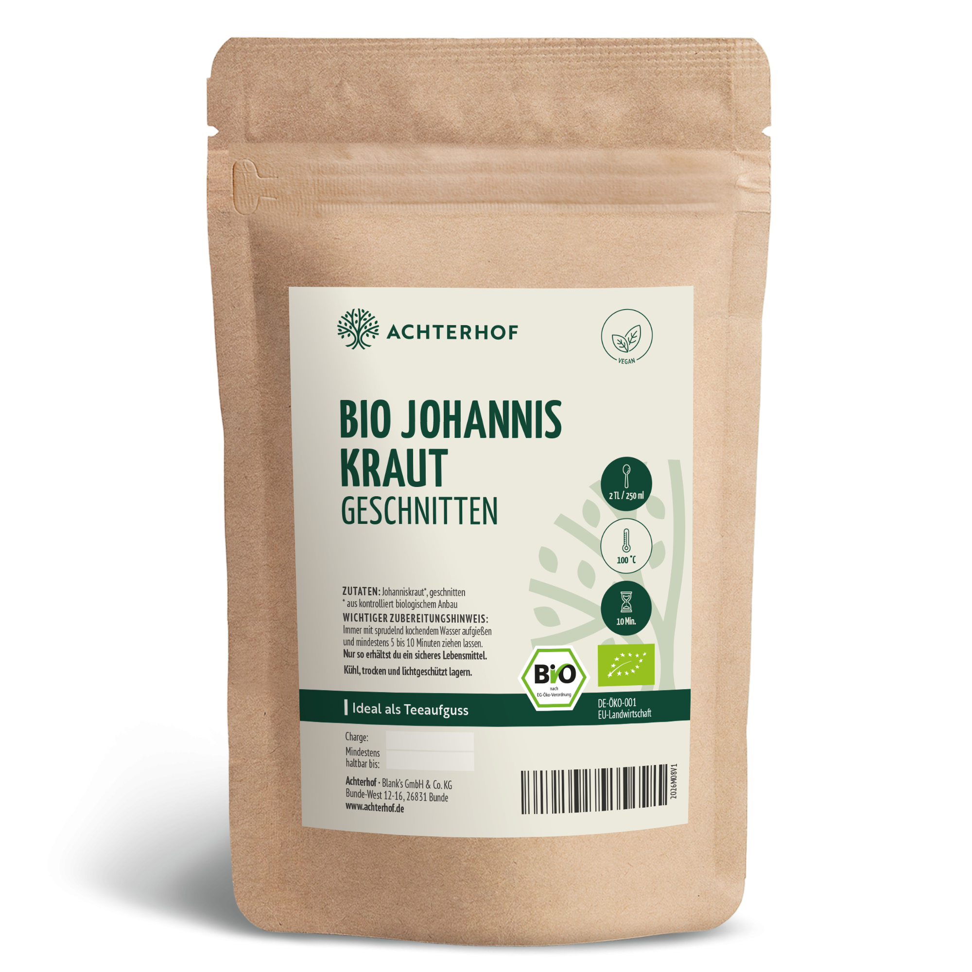 Johanniskraut geschnitten Bio (100g)