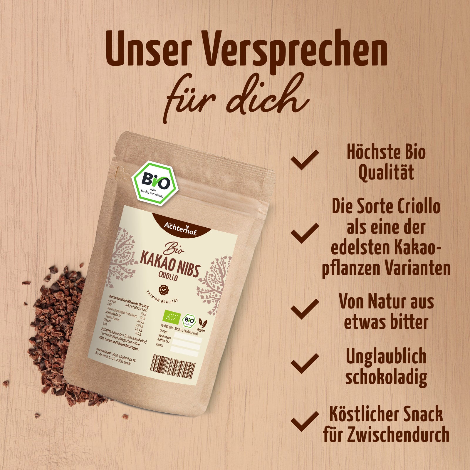 Kakao Nibs Bio (1000g)