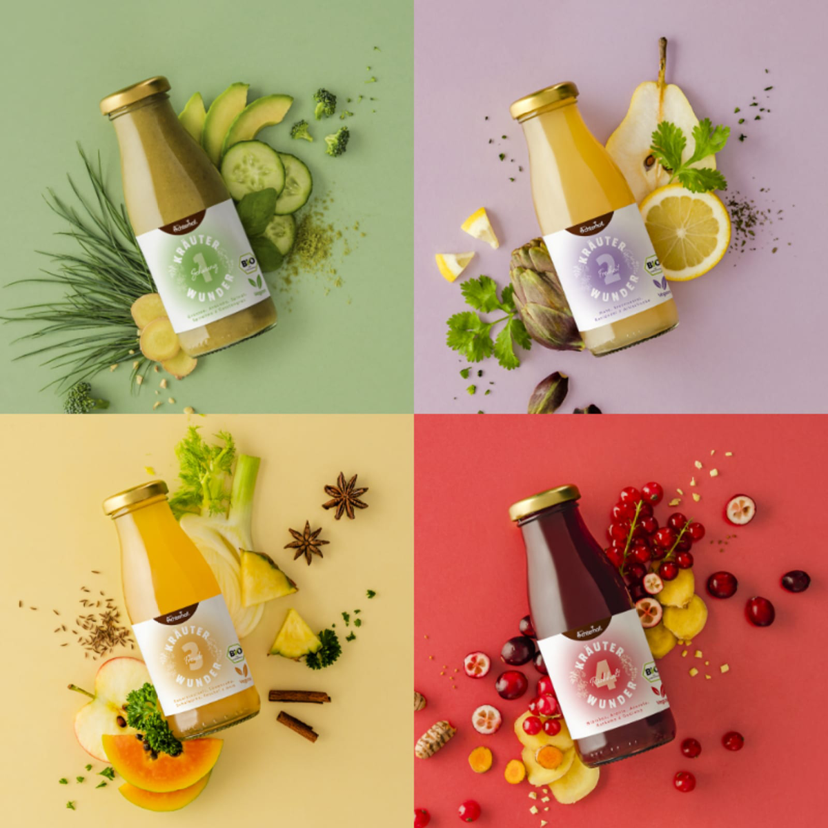 Fastendrinks 30 Flaschen Kräuterwunder Bio (5-Tageskur)