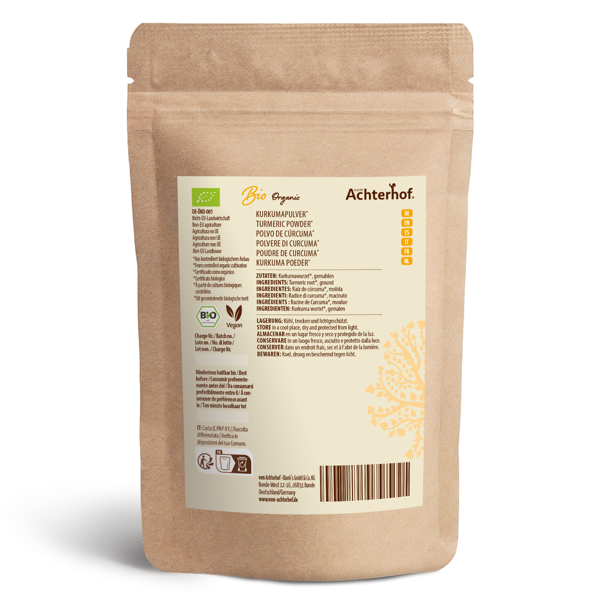 Bio Kurkuma Pulver (500g)