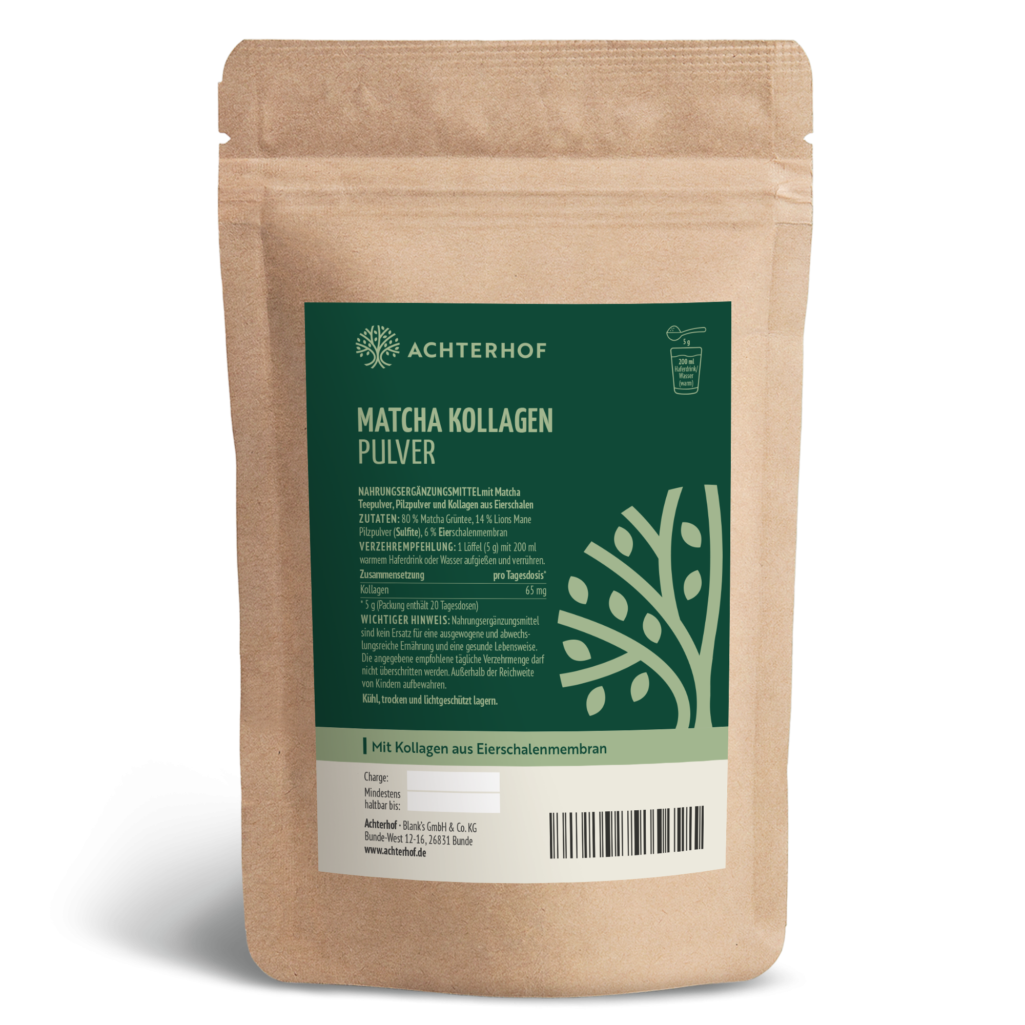 Matcha Kollagen Pulver (100g)