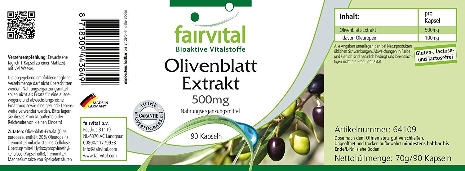 Olivenblatt Extrakt (90 Kapseln)
