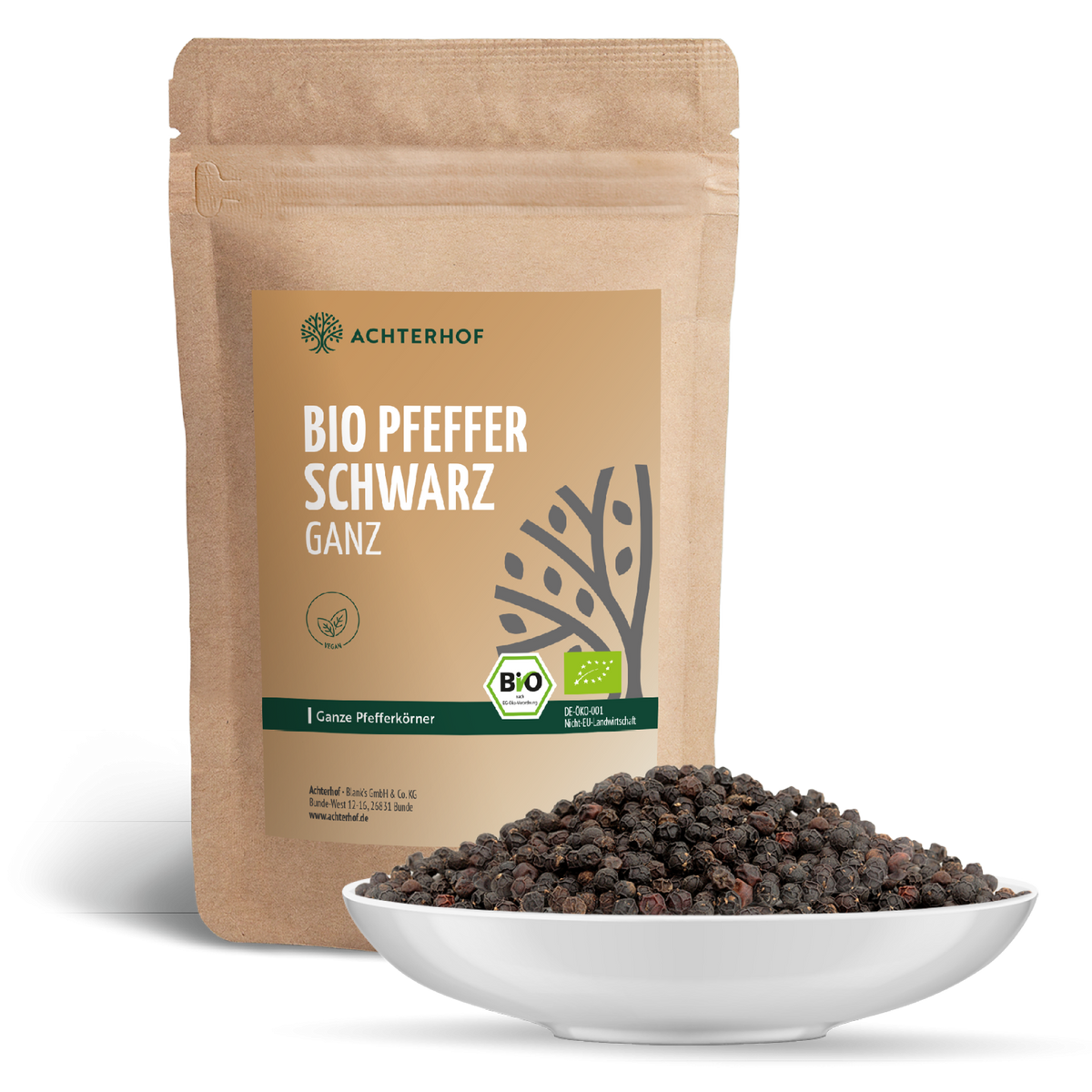 Pfeffer schwarz ganz Bio (100g)