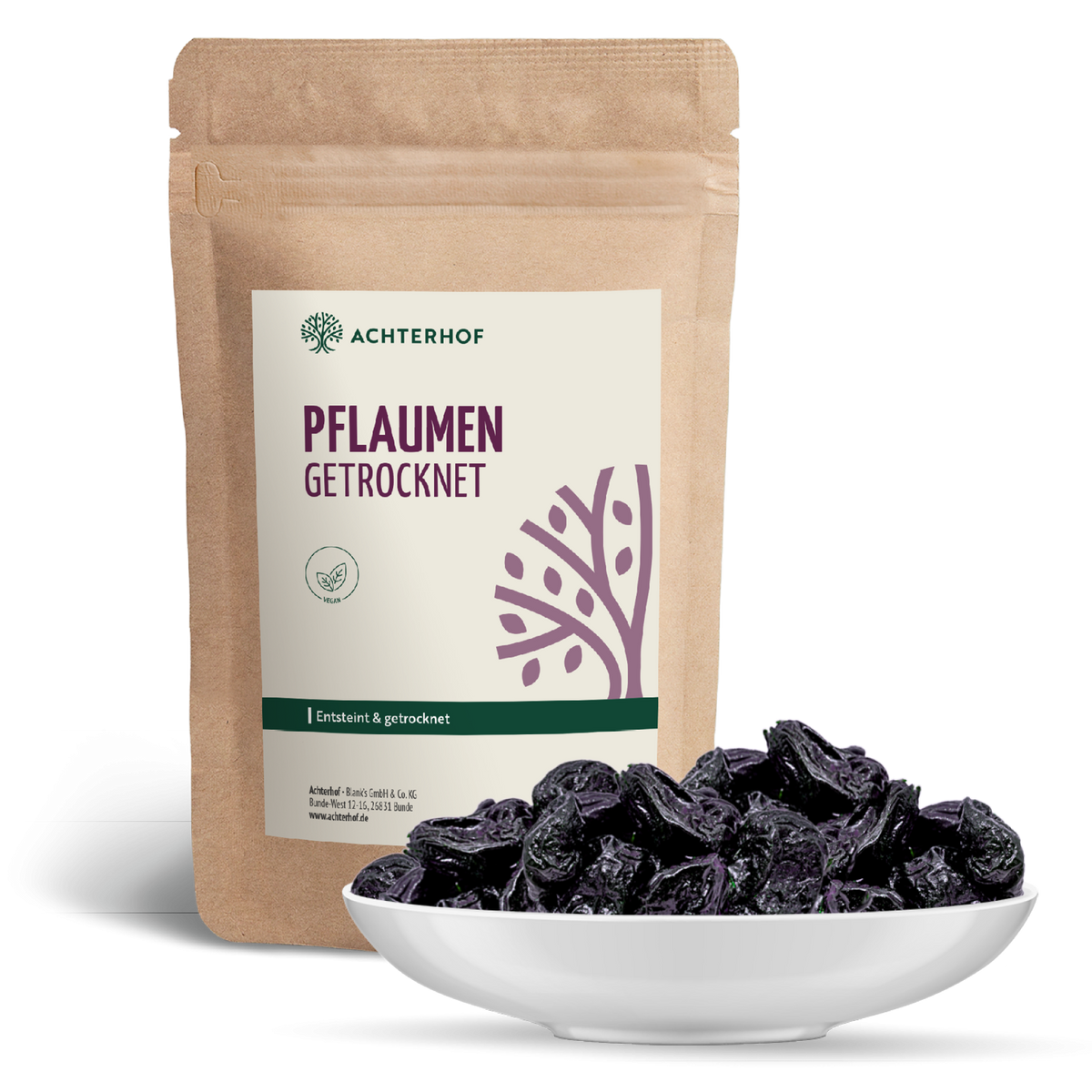 Pflaumen entsteint & getrocknet (1000g)