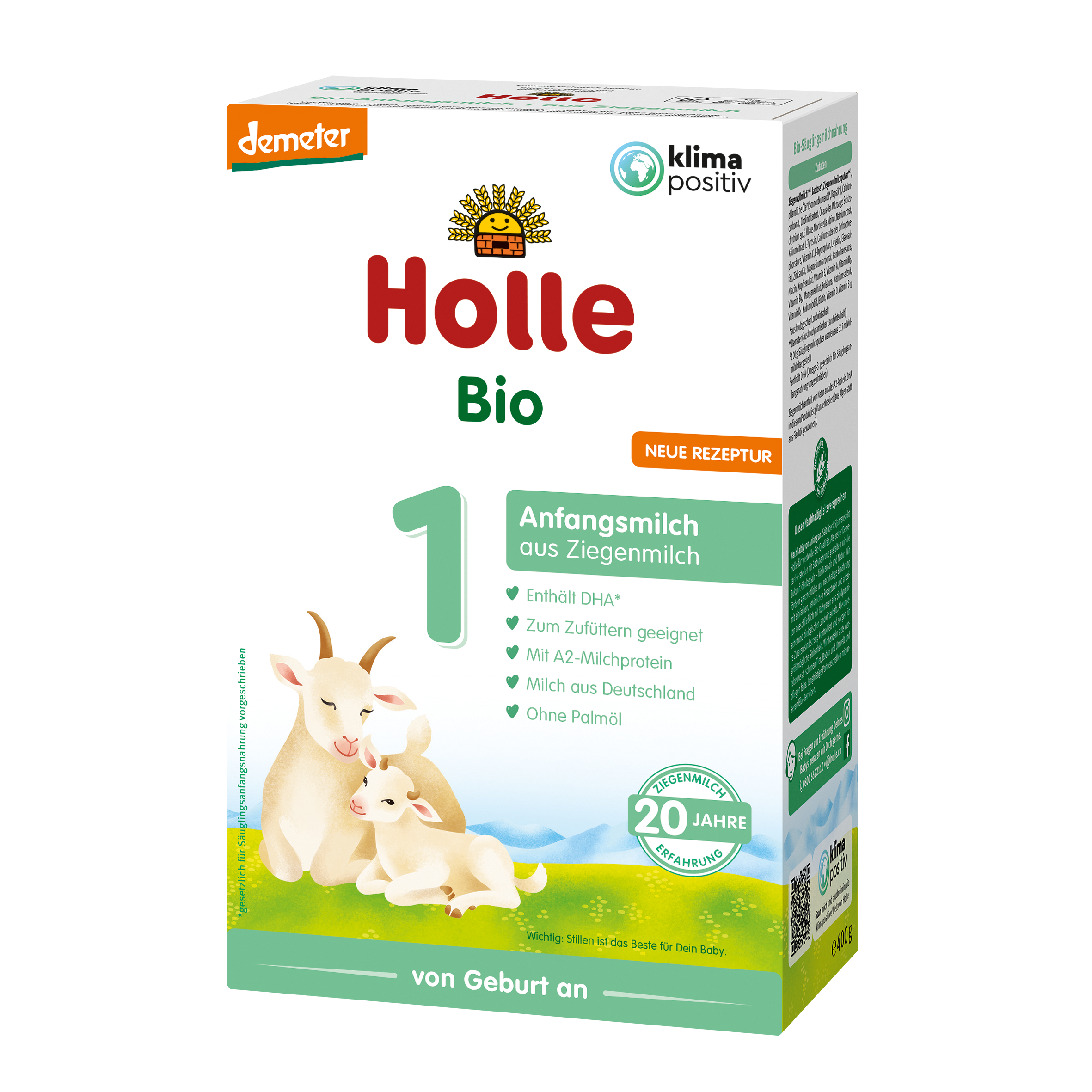 Demeter Anfangsmilch 1 auf Ziegenmilchbasis - 5x400g - von Geburt an