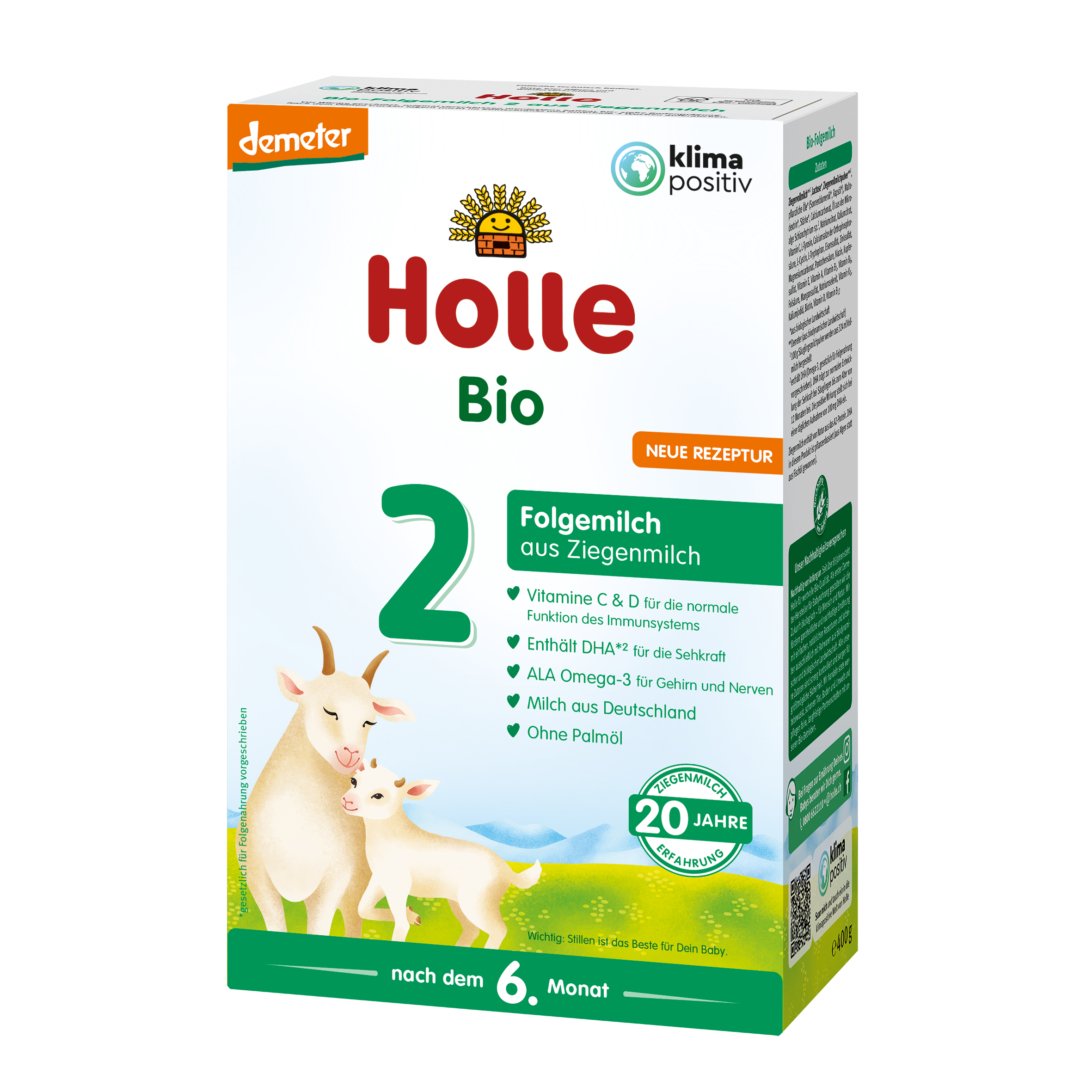 Demeter Bio-Folgemilch 2 auf Ziegenmilchbasis - 5x400g - nach dem 6. Monat