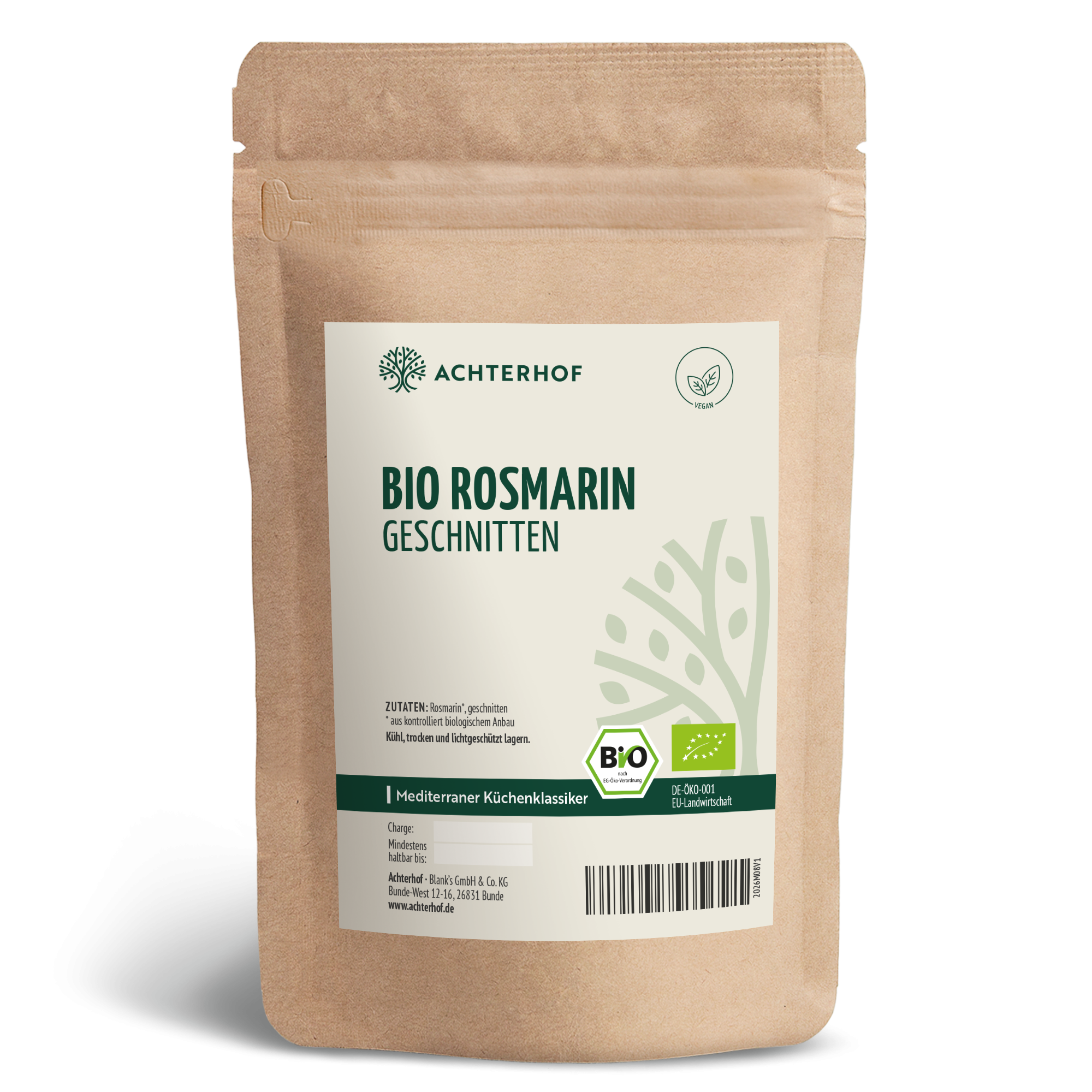Bio Rosmarin geschnitten (250g)