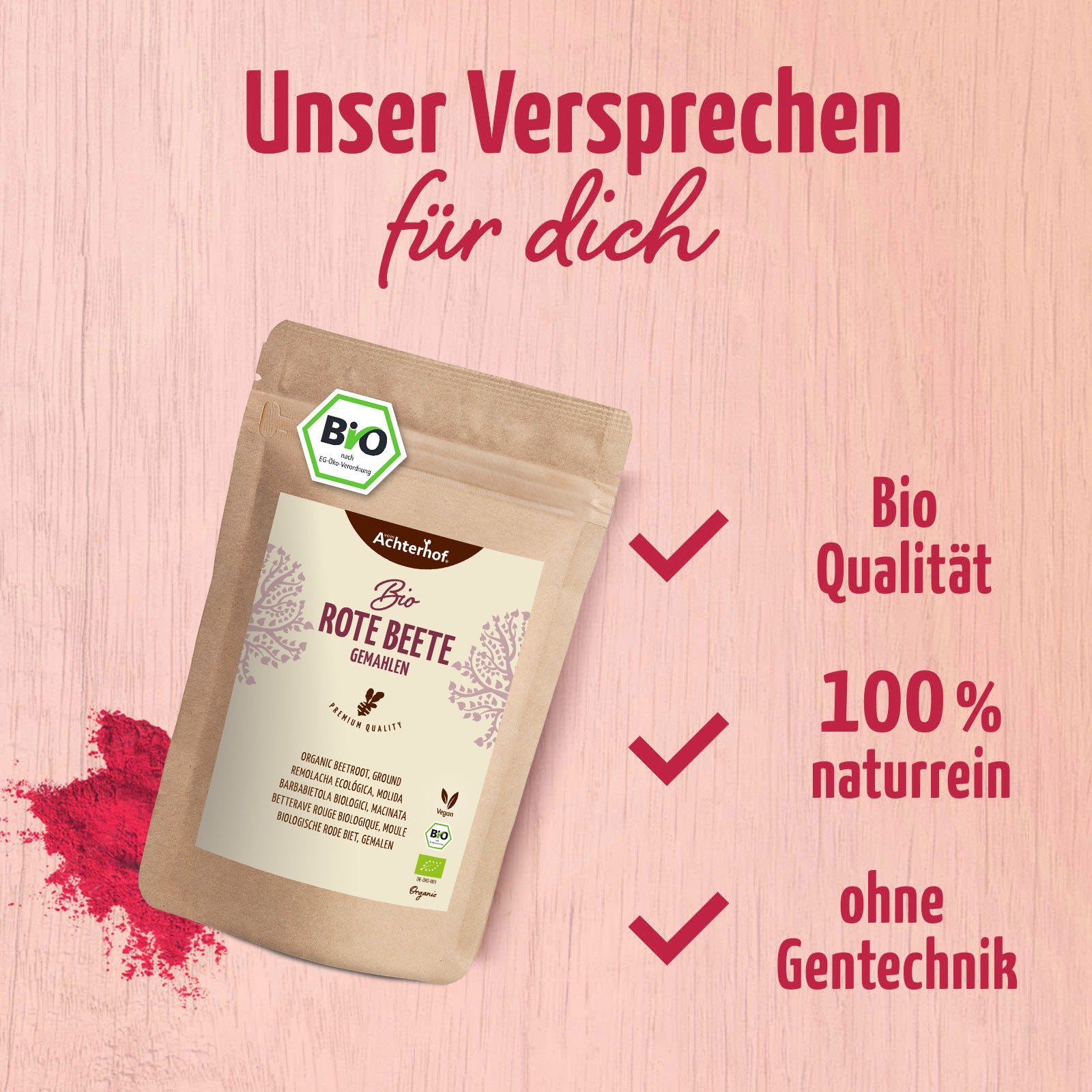 Rote Beete gemahlen Bio (100g)