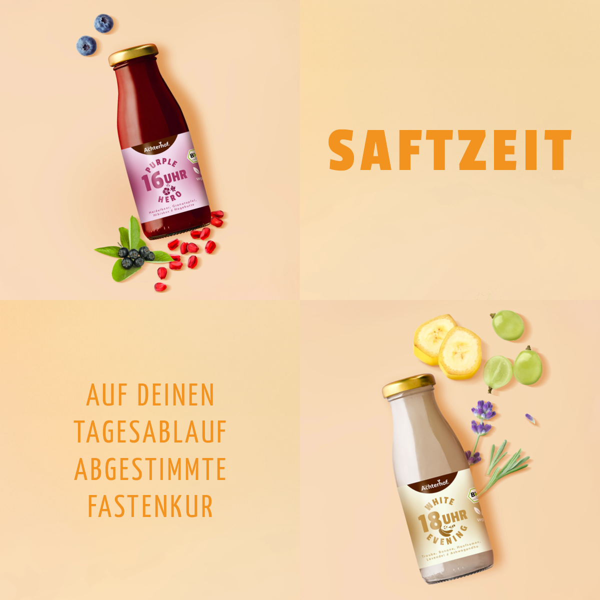 Fastendrinks 18 Flaschen Kräuterwunder Bio (3-Tageskur)