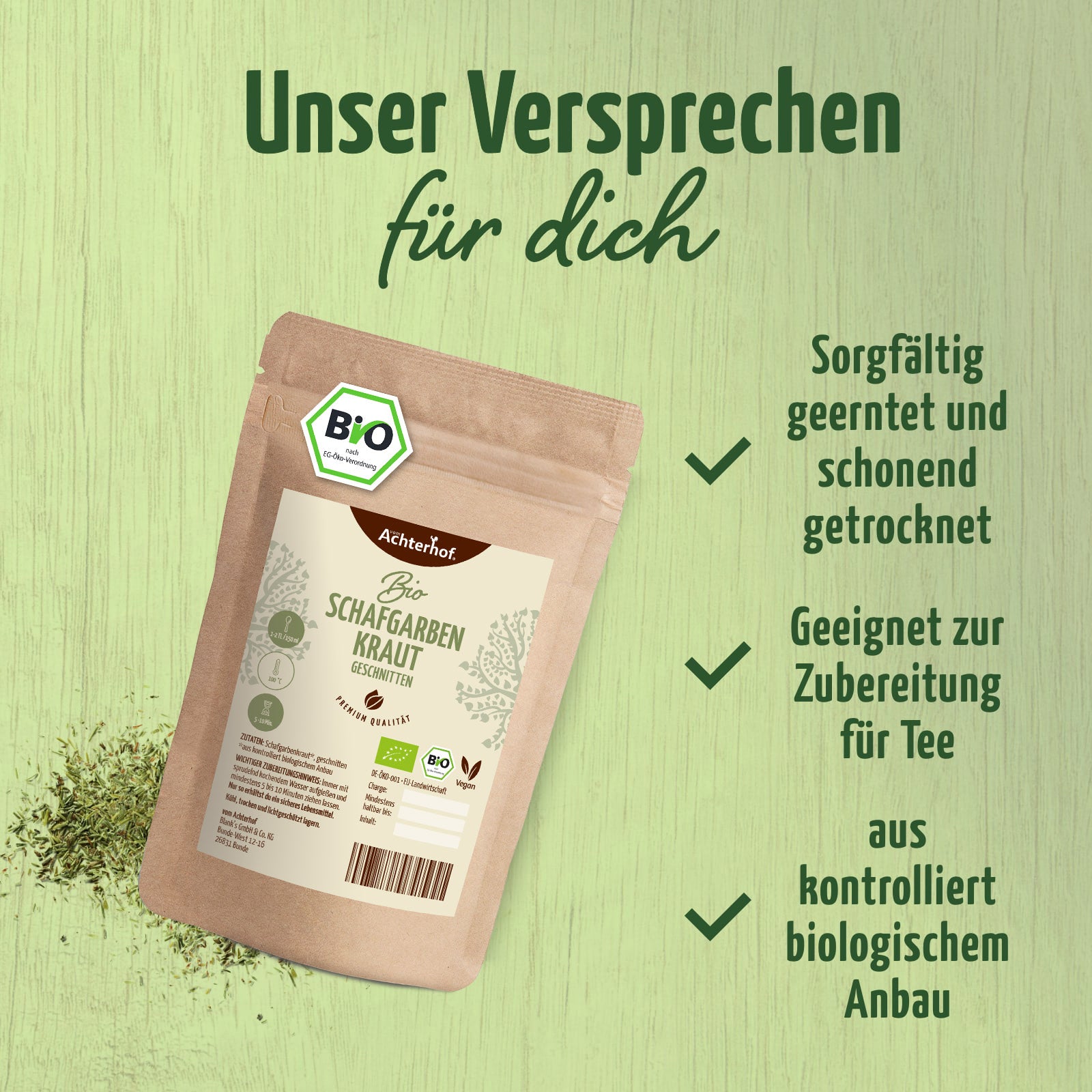 Schafgarbenkraut geschnitten Bio (500g)