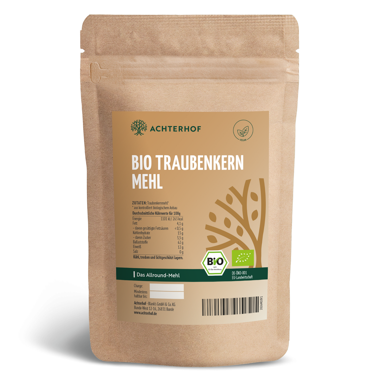 Traubenkernmehl Bio (1000g)