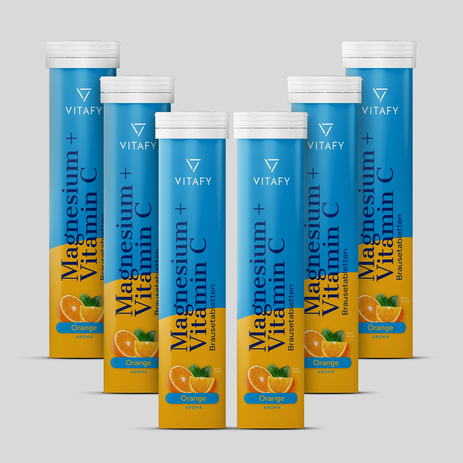 Magnesium + Vitamin C - Orange (20 Brausetabletten) - 6er Pack