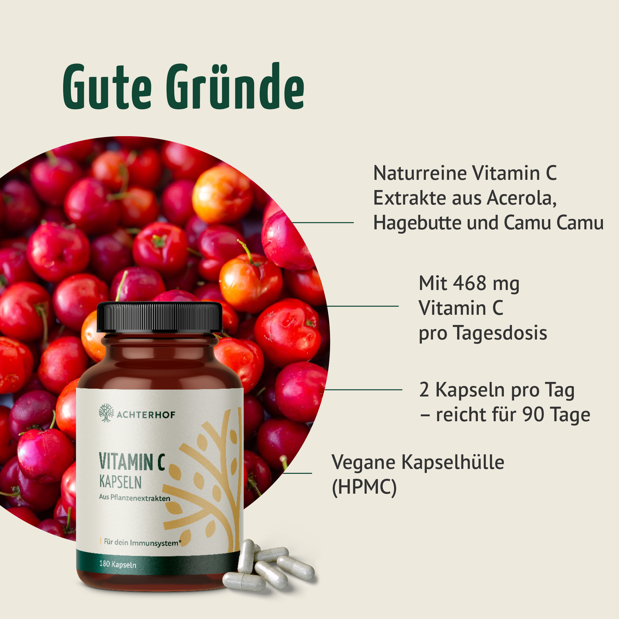 Vitamin C Kapseln (180 Kapseln)