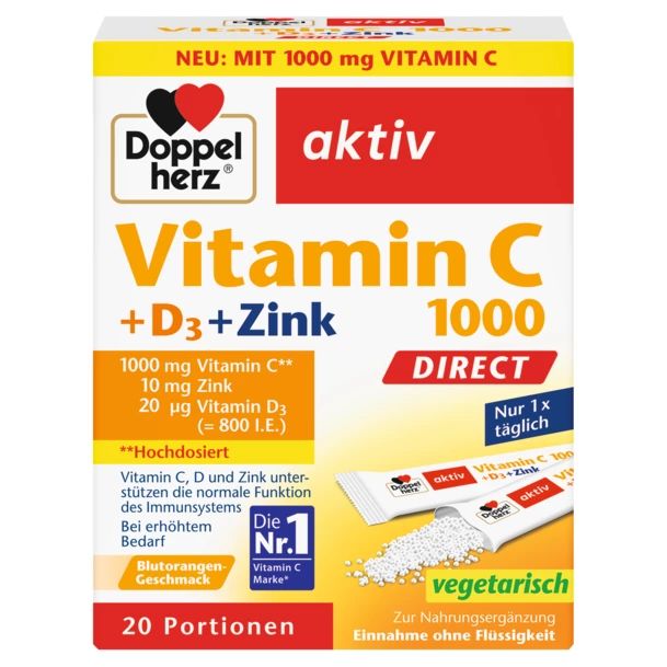 Vitamin C 1000 + Zink Depot Direct (20 Sachets)