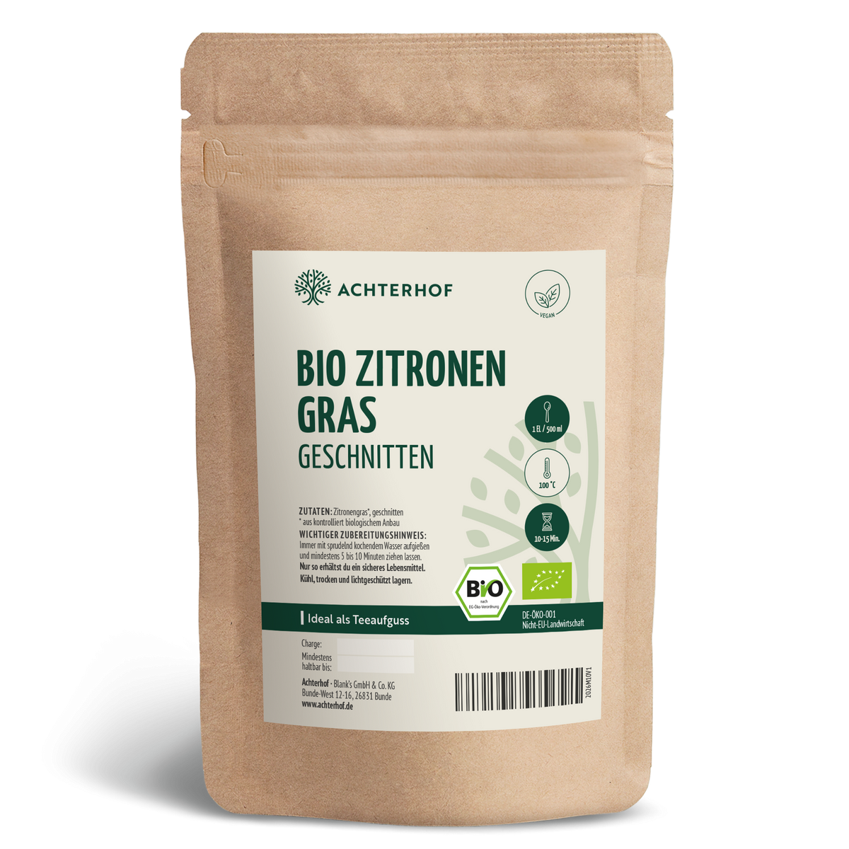 Zitronengras geschnitten Bio (500g)